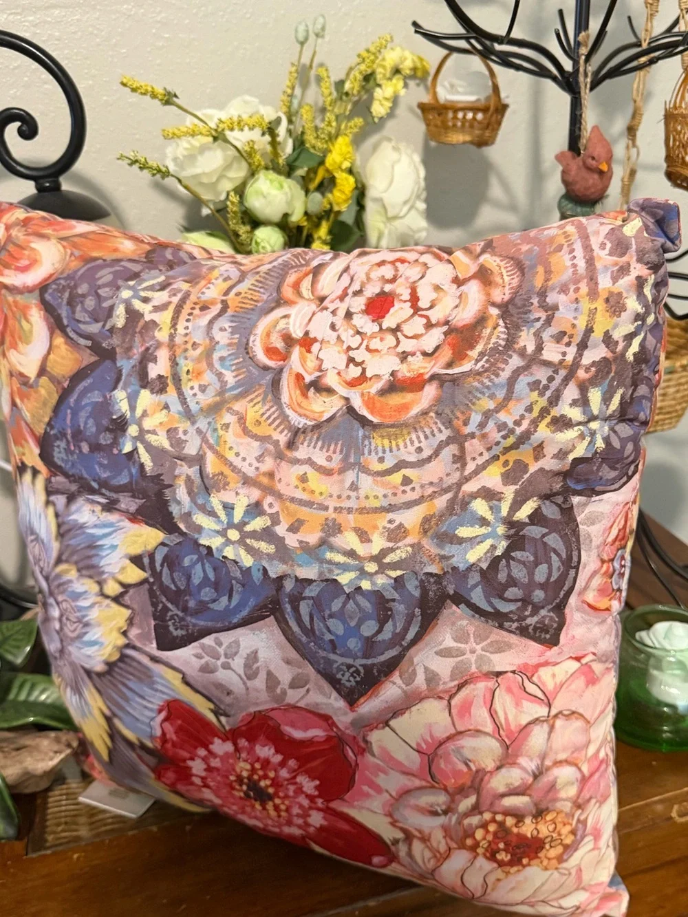 BOHO BOUQUET INDOOR DECORATIVE PILLOW BY LAURAL HOME